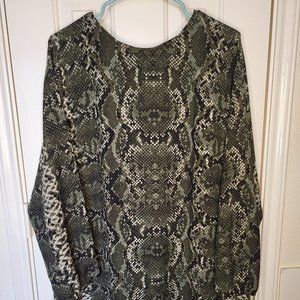H&M snake print dress size 14